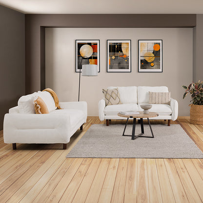 Benjamin 3 Seater Fabric Sofa - Cloud Dancer