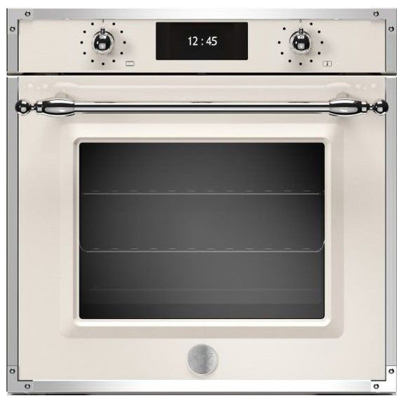 Bertazzoni Heritage Series 60cm Built-In Pyrolytic + Steam Oven - Ivory Stainless Steel