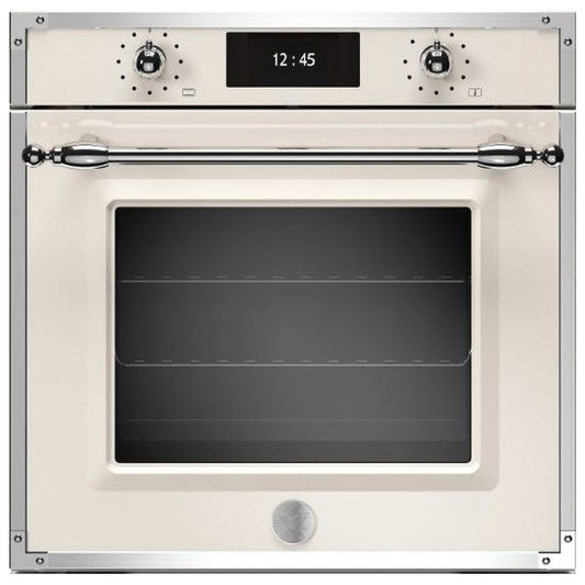 Bertazzoni Heritage Series 60cm Built-In Pyrolytic + Steam Oven - Ivory Stainless Steel