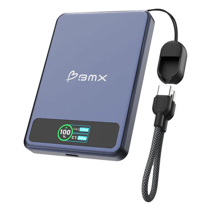 BMX 5,000mAh SolidSafe Magnetic Power Bank - Blue