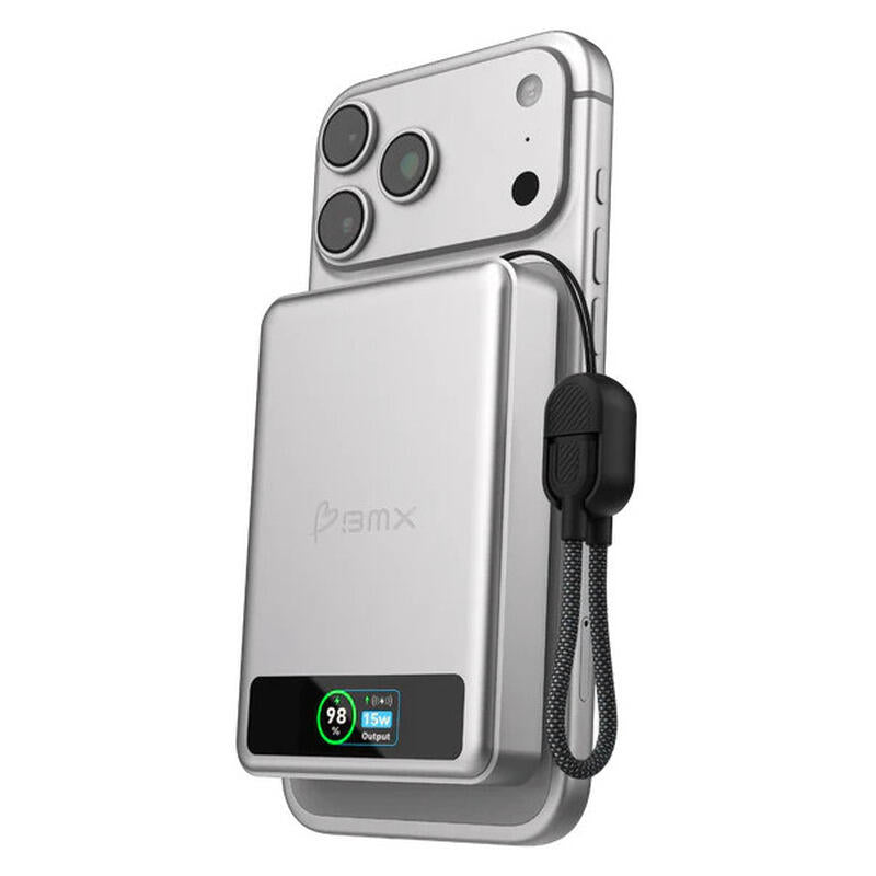 BMX 10,000mAh SolidSafe Magnetic Power Bank - Silver
