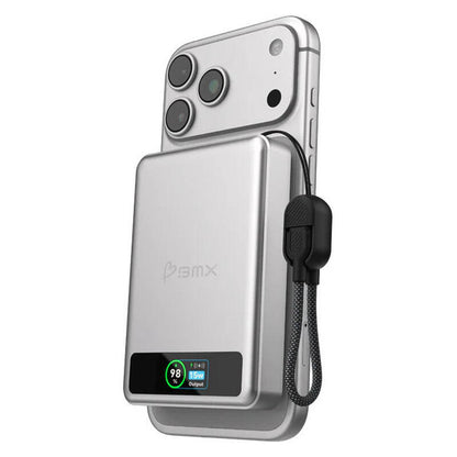 BMX 10,000mAh SolidSafe Magnetic Power Bank - Silver