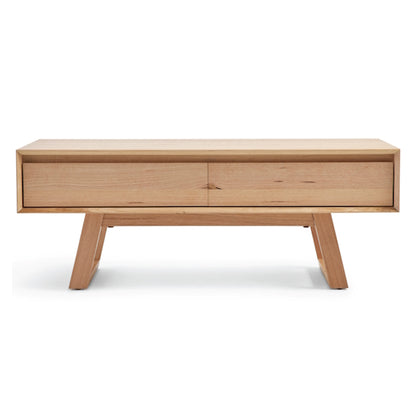 Bondi 2 Drawer Timber Coffee Table - Oak/Natural