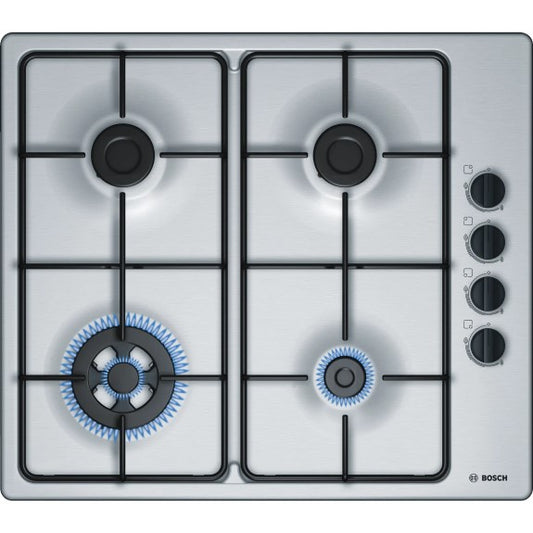 BOSCH SERIES 2 NATURAL GAS COOKTOP WITH WOK BURNER - STAINLESS STE 60cm