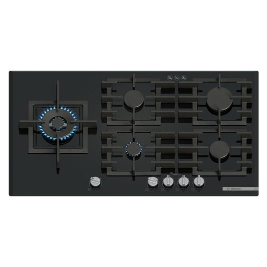 Bosch 90cm 5 Burner Gas Cooktop - Black Glass (Series 6)