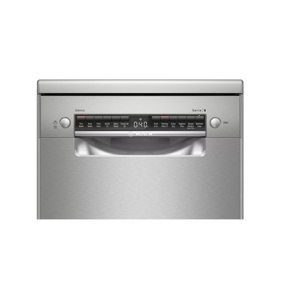 BOSCH SERIES 6 FREESTANDING SLIMLINE DISHWASHER - STAINLESS STEEL 45cm