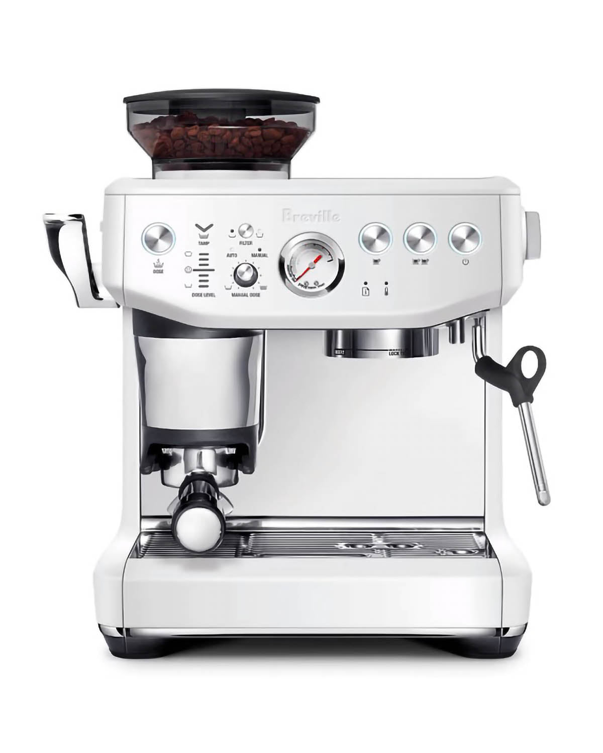 Breville The Barista Express Impress Coffee Machine - Sea Salt