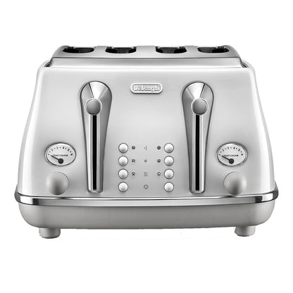 DeLonghi Icona Capitals 4 Slice Toaster - Sydney White