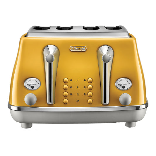 DeLonghi Icona Capitals 4 Slice Toaster - New York Yellow
