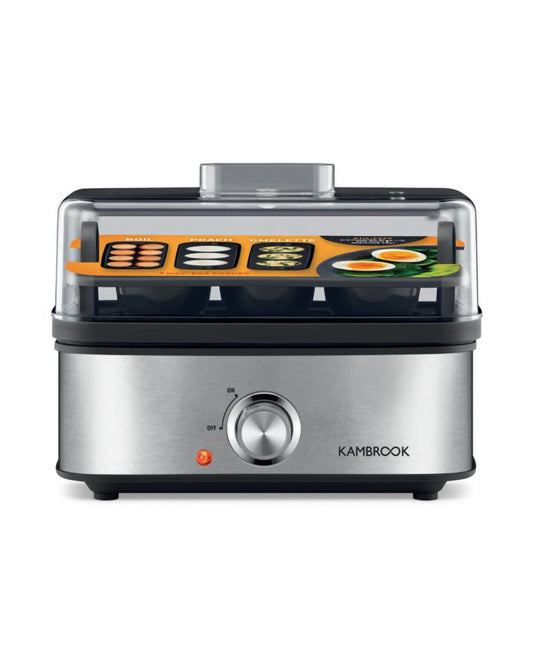 Kambrook 3 Way Egg Cooker - Black Stainless Steel