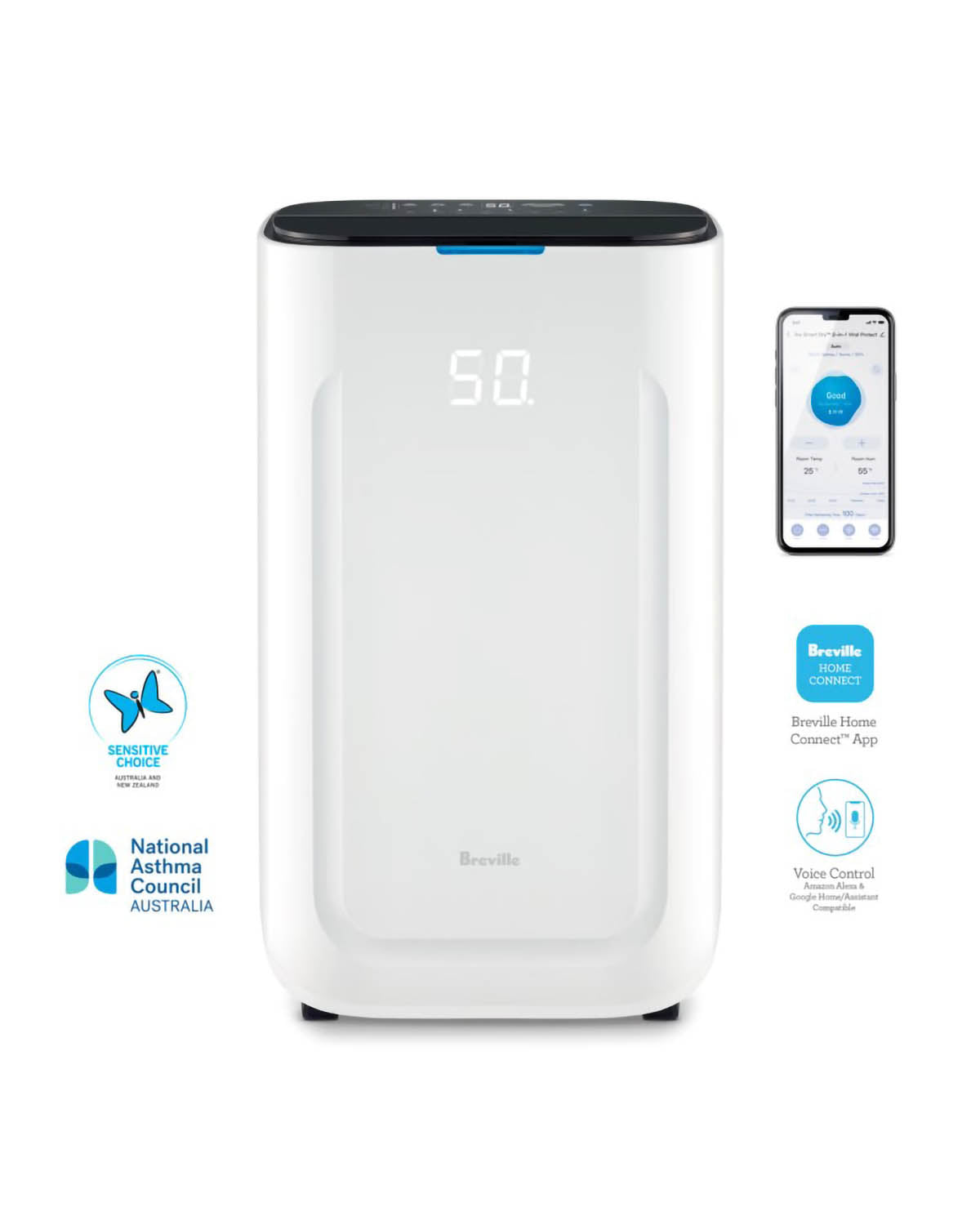 Breville The Smart Dry 2-in-1 Viral Protect Dehumidifier