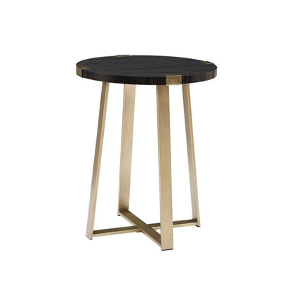 Capri Lamp Table - Black/Brushed Gold