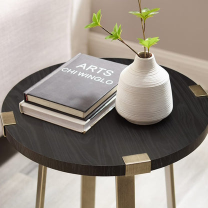 Capri Lamp Table - Black/Brushed Gold