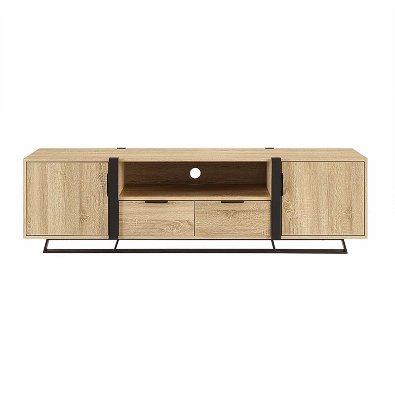 Capri 1800mm Entertainment Unit - Oak/Black
