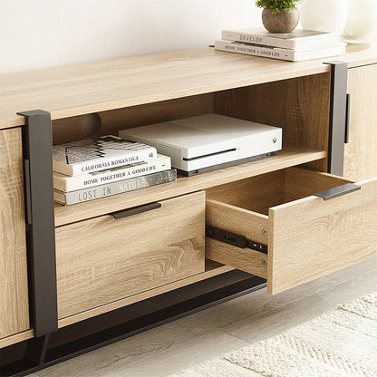 Capri 1800mm Entertainment Unit - Oak/Black