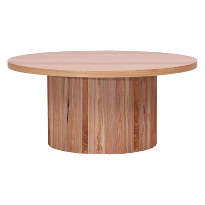 Caesar Round Timber Coffee Table - Messmate/Natural
