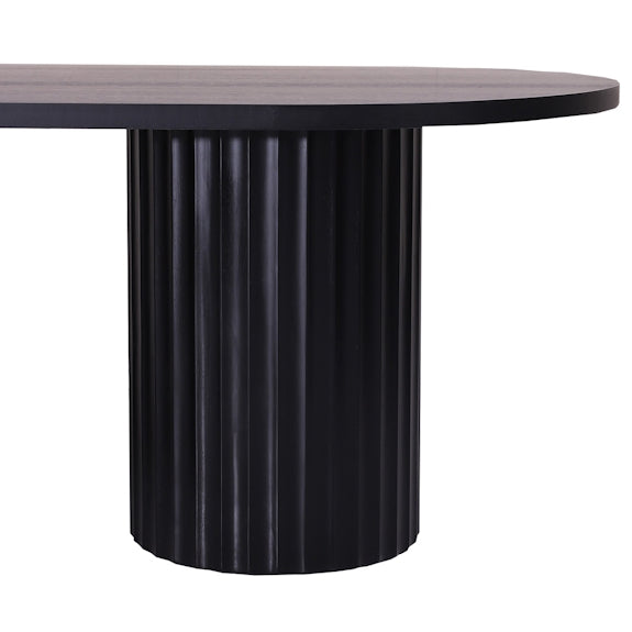 Caesar 210cm Dining Table - Messmate/Black