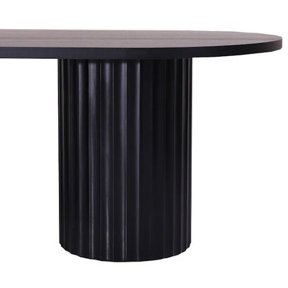 Caesar 210cm Dining Table - Messmate/Black