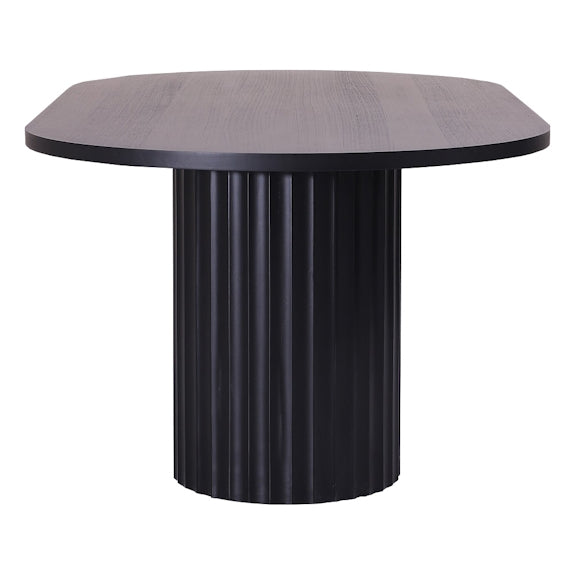 Caesar 210cm Dining Table - Messmate/Black