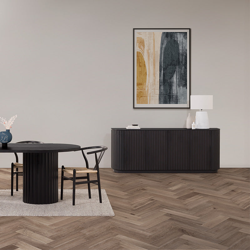 Caesar 2062mm Timber Buffet - Messmate/Black