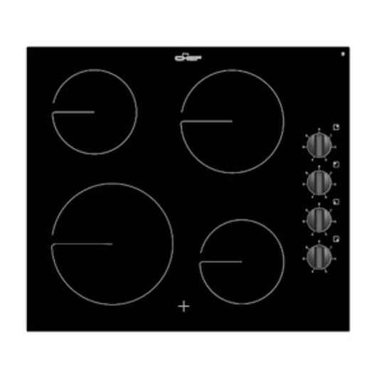 Chef 60cm 4 Zone Ceramic Cooktop