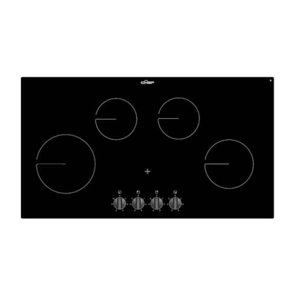 Chef 90cm 4 Zone Ceramic Cooktop