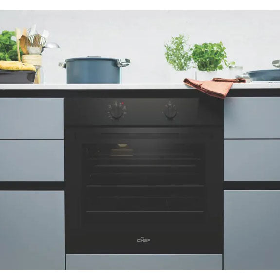 Chef 60cm Built-in Electric Oven - Dark Stainless Steel