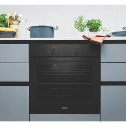 Chef 60cm Built-in Electric Oven - Dark Stainless Steel