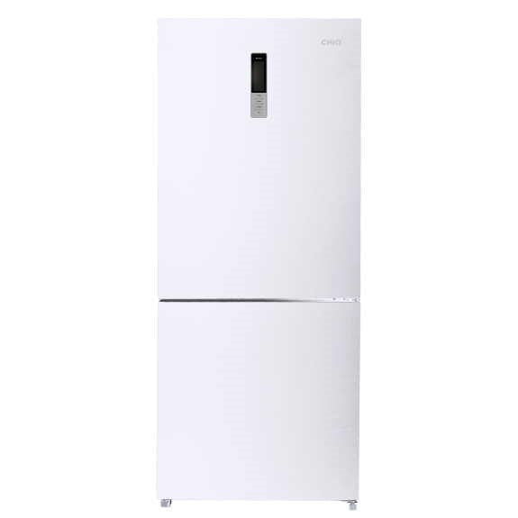 ChiQ 396 Litre Bottom Mount Inverter Fridge - White