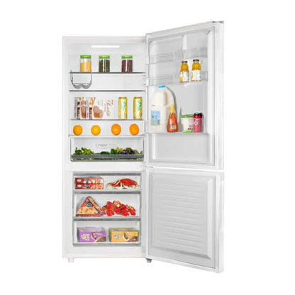ChiQ 396 Litre Bottom Mount Inverter Fridge - White