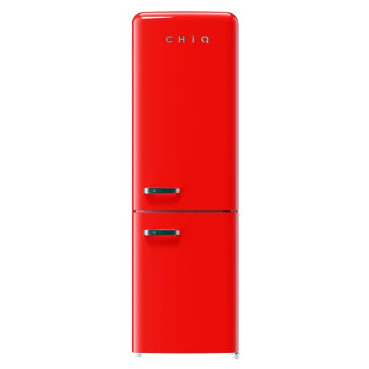 CHiQ Retro Style 231 Litre Bottom Mount Fridge - Red