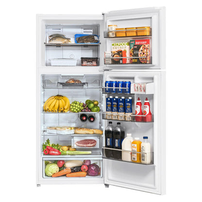 CHiQ 410L Top Mount Fridge Freezer - White