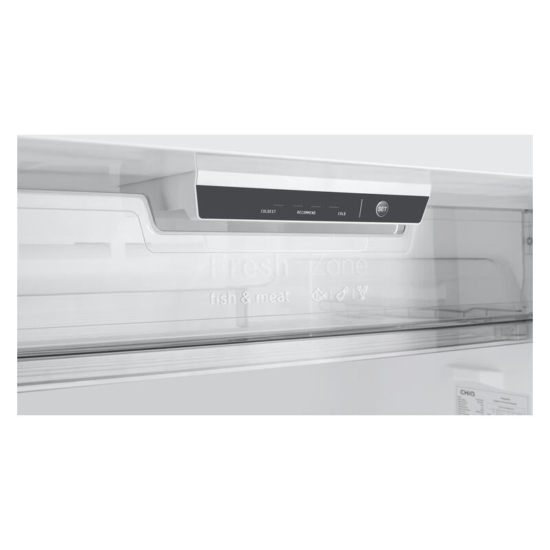 CHiQ 410L Top Mount Fridge Freezer - White