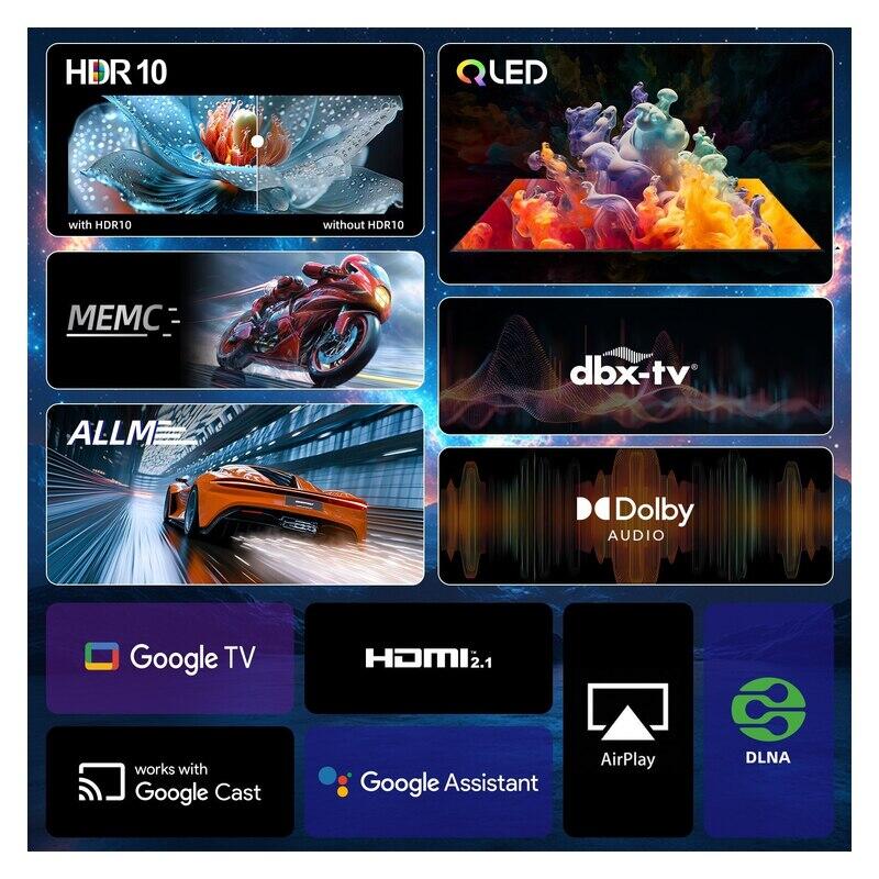 CHiQ 58" Smart 4K QLED Google TV (2025)