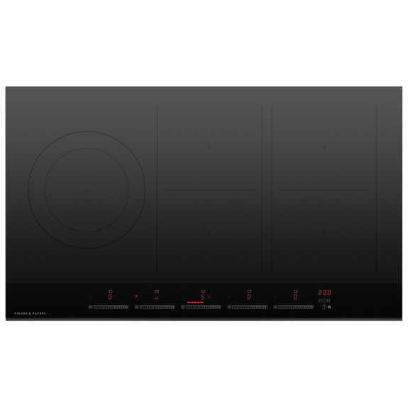 Fisher & Paykel 90cm 5 Zone Induction Cooktop - Black Glass