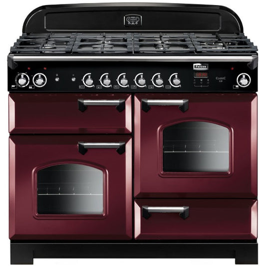 Falcon Classic 110cm Dual Fuel Freestanding Cooker - Cranberry