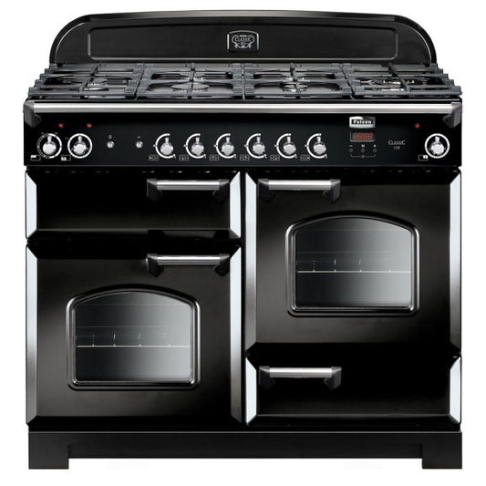 Falcon Classic 110cm Gas Cooker - Black & Chrome