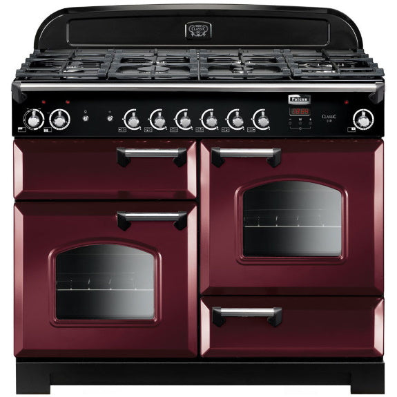 Falcon Classic 110cm Gas Cooker - Cranberry & Chrome