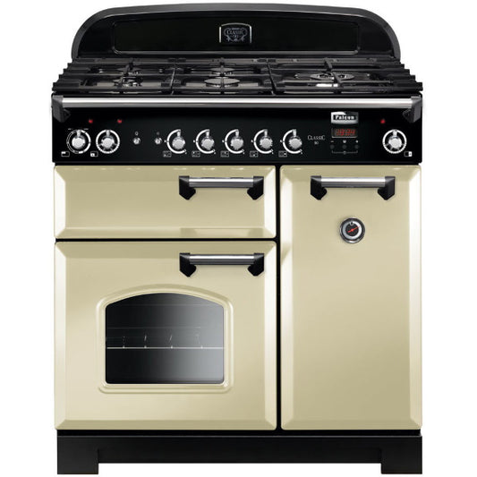 Falcon 90cm Classic Dual Fuel Cooker - Cream & Chrome