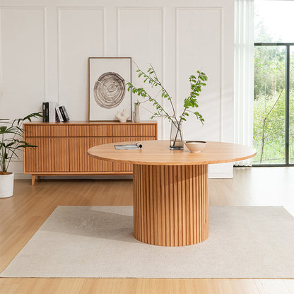 Cleo 130cm Round Dining Table - Natural