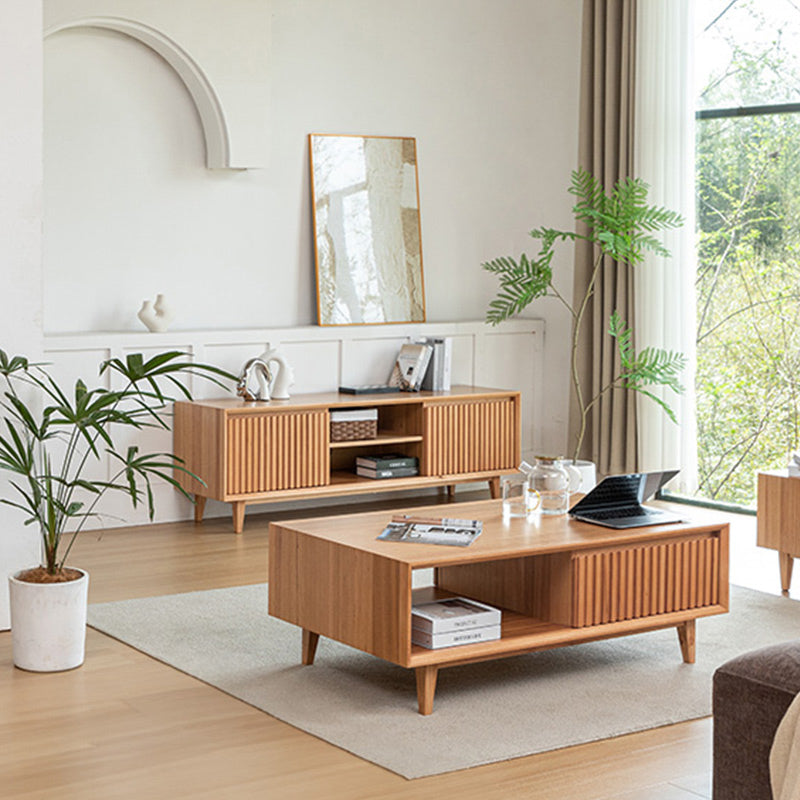Cleo Single Drawer Coffee Table - Natural