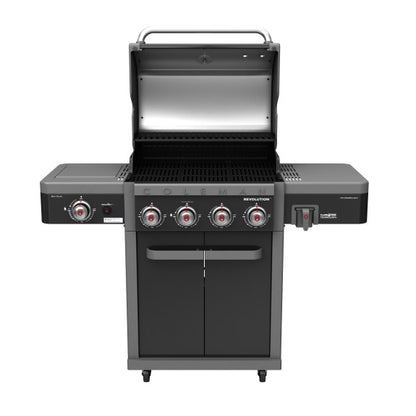 Coleman Revolution 4 Burner BBQ with Side Burner - Black Gloss