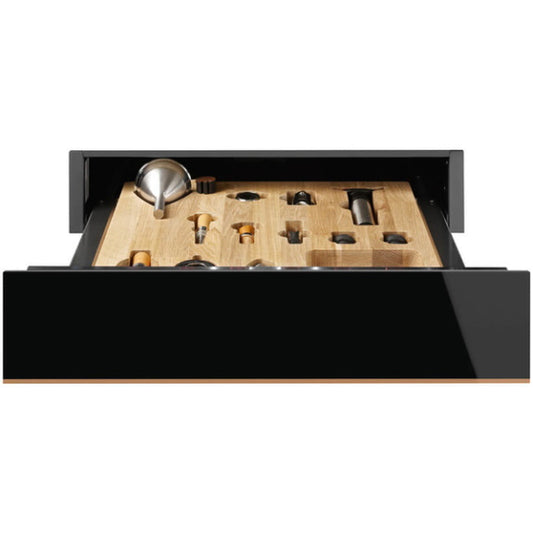 Smeg Dolce Stil Novo 15cm Sommelier Drawer - Black with Copper Trim