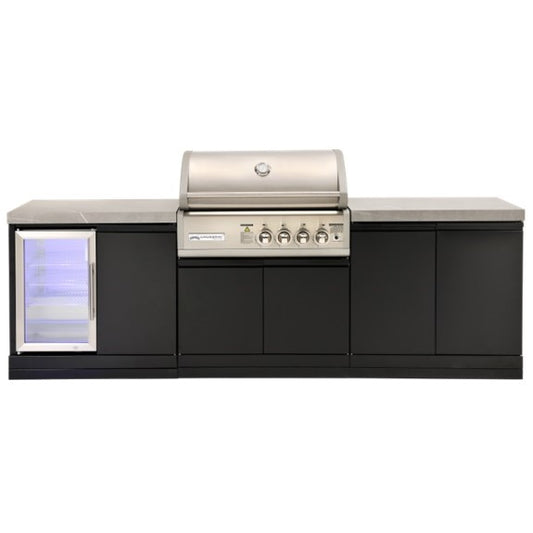 Crossray eXtreme Electric Outdoor Kitchen with 1 Door Fridge - Grey