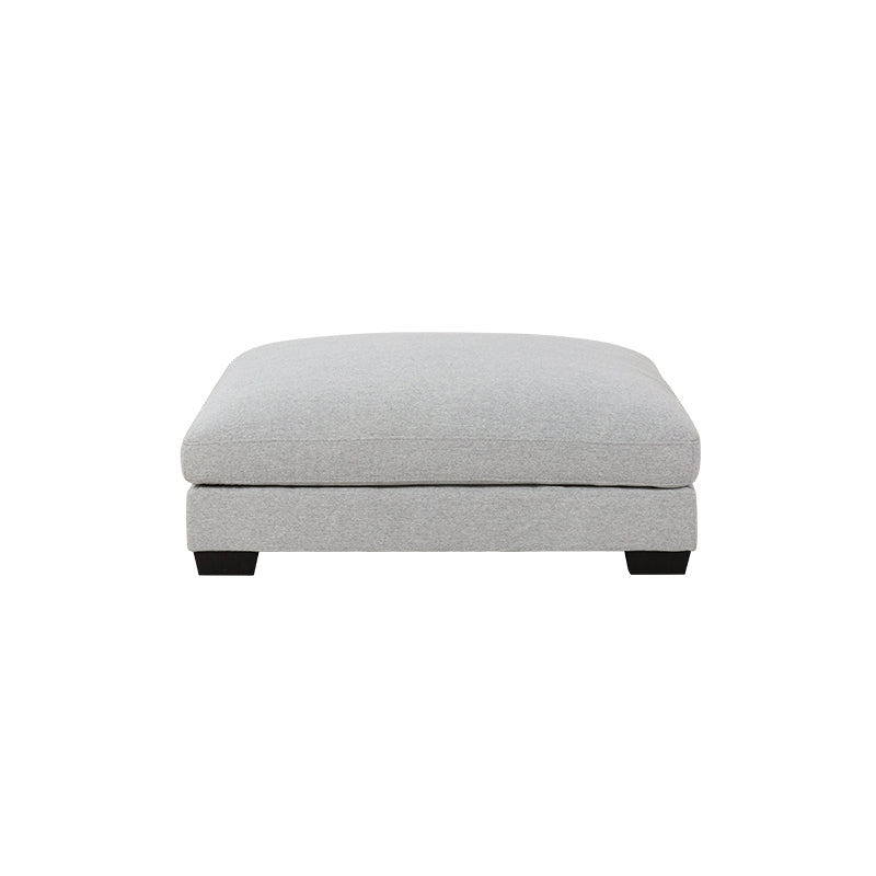 Daria 5 Seater Corner Fabric Lounge with Ottoman - Light Grey