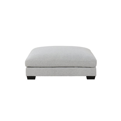 Daria 5 Seater Corner Fabric Lounge with Ottoman - Light Grey