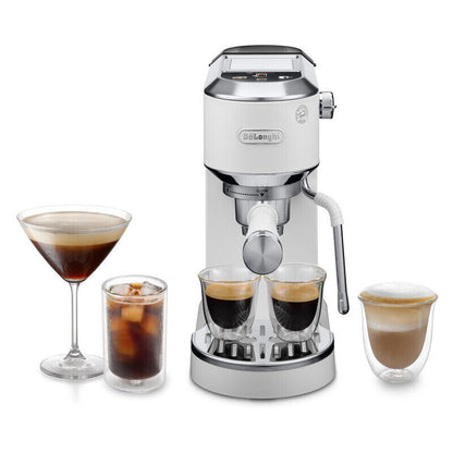 Delonghi Dedica Duo Manual Coffee Machine with Cold Brew - White