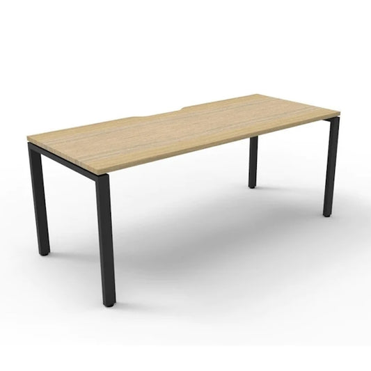 Deluxe Rapid Infinity Desk - Oak/Black