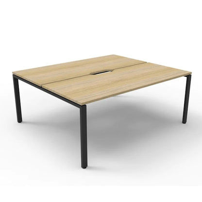 Deluxe Rapid Infinity Desk - Oak/Black
