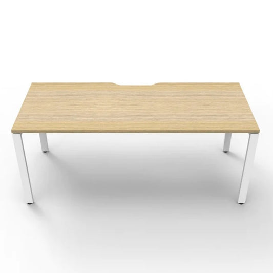Deluxe Rapid Infinity Desk - Oak/White
